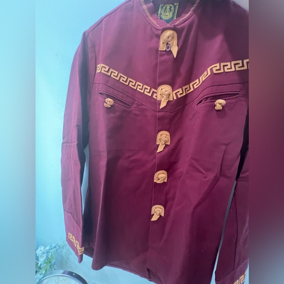 Size Small/ Medium Men’s Western Burgundy Shirt - Picture 5 of 7